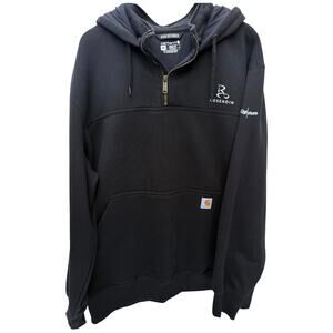 Carhartt Rain Defender Hoodie Mens 3XL Black Loose Fit Quarter Zip Workwear